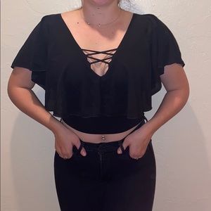 black crop top